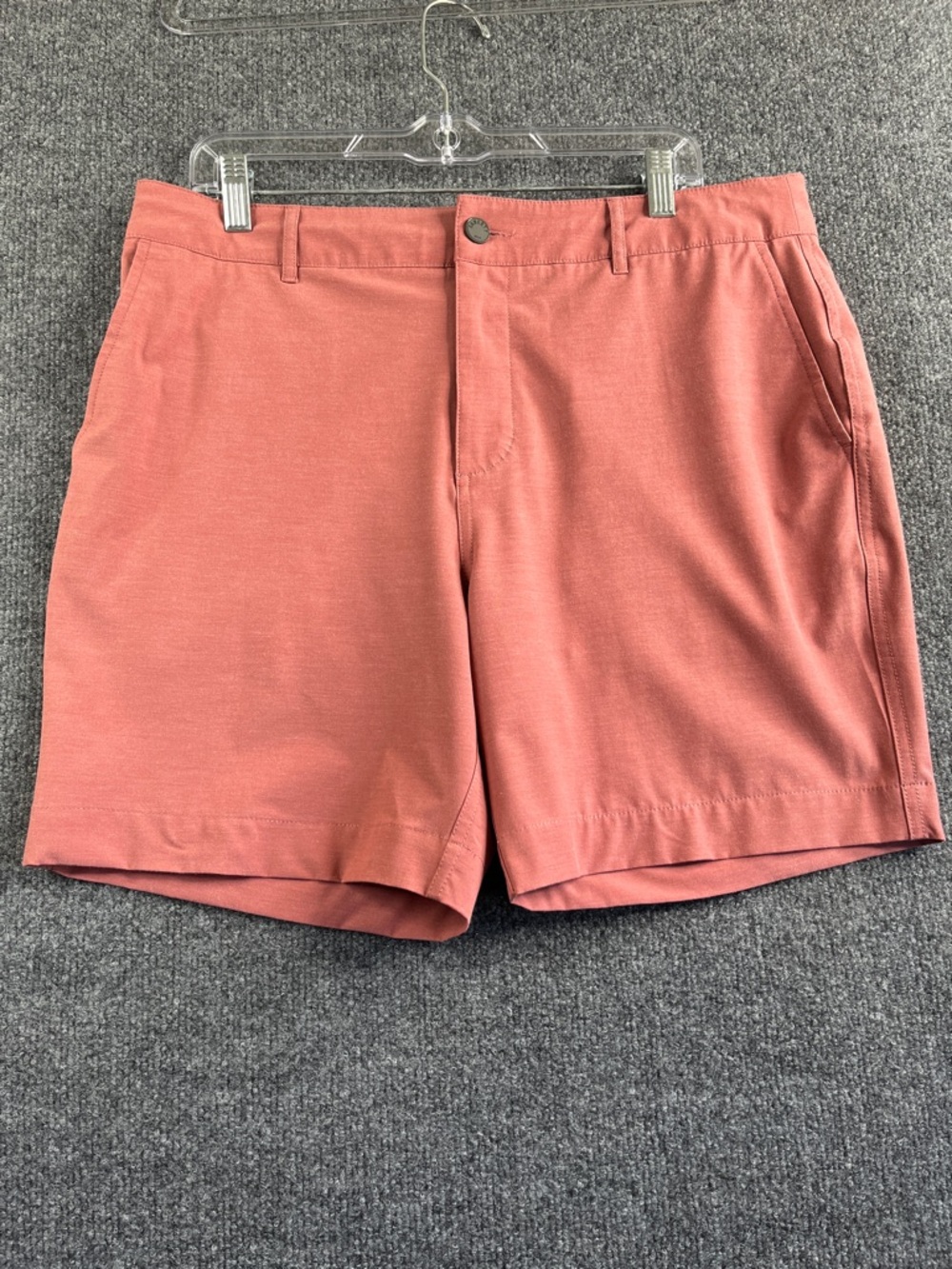 Faherty Men’s All Day Shorts in Sunrose Drawstring Zip Button Pockets sz 34